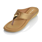 Women Gold Flats Sandal